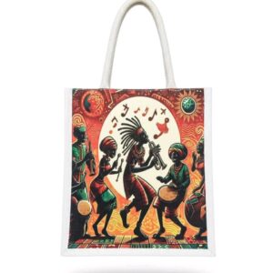 Afrobeat Jute Art Tote